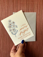 I Will Never Forget Your Kindness and Support Card