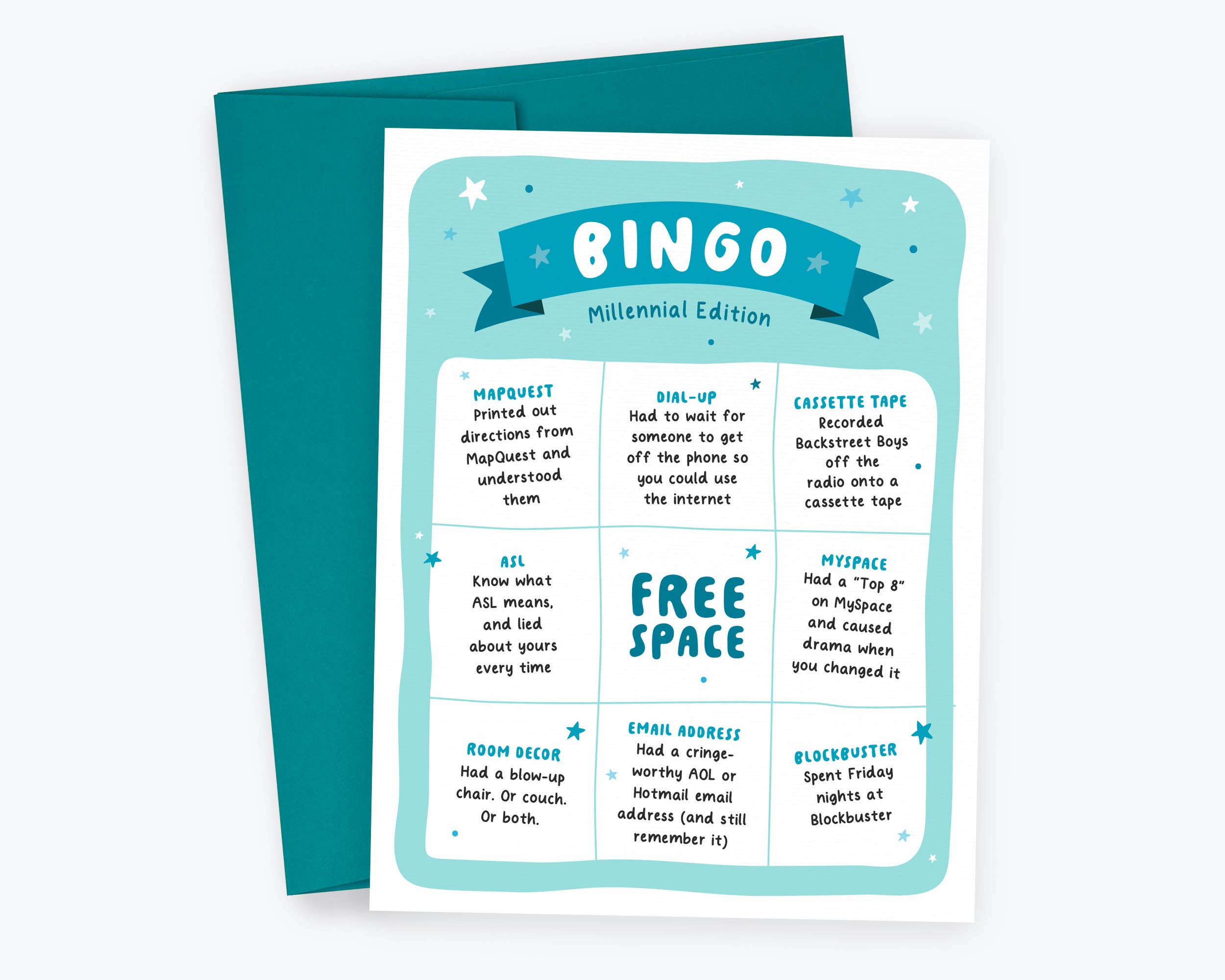 Bingo Card Millennial Edition