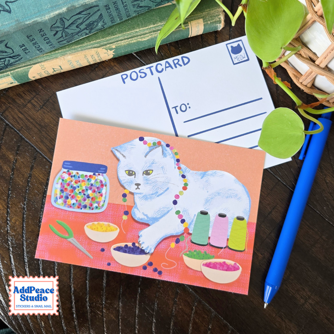 Cats and Crafts Postcards - Set of 12