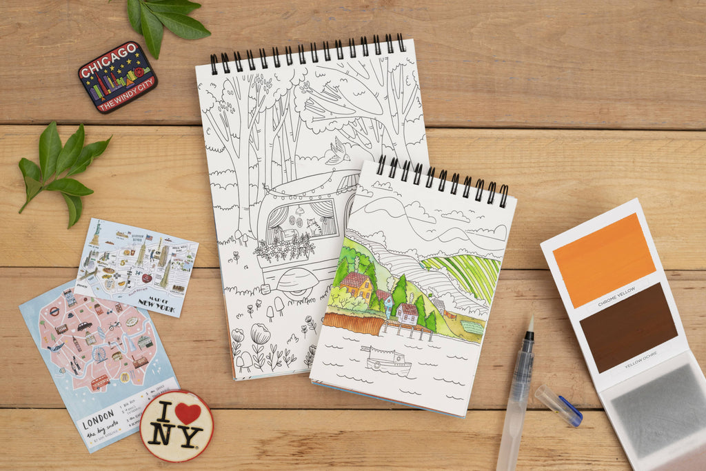 Around the World - Coloring Book (A6) - Casepack of 10