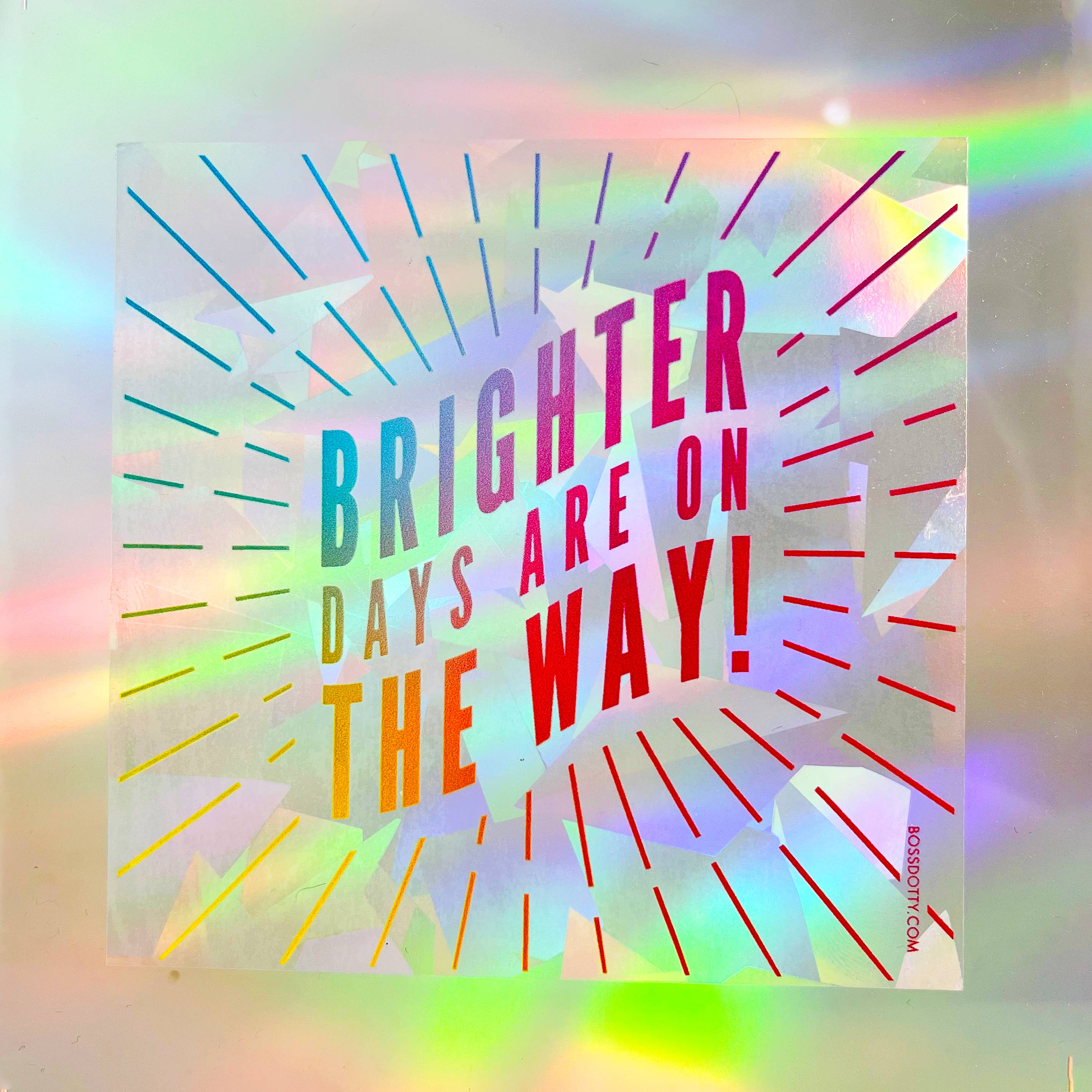 Brighter Days Rainbow Suncatcher Sticker
