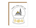 Snow Place like Buffalo, Gold Dome Snow Globe - Buffalo NY