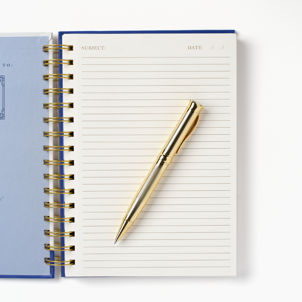 Blue Chinoiserie Vase Spiral Notebook