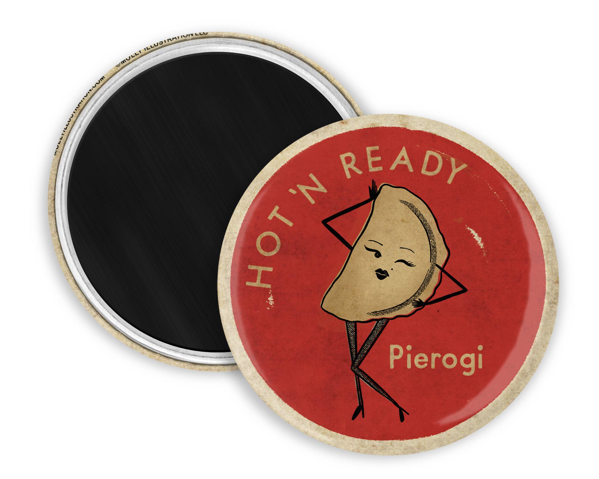 Hot 'n Ready Pierogi Illustrated Magnet