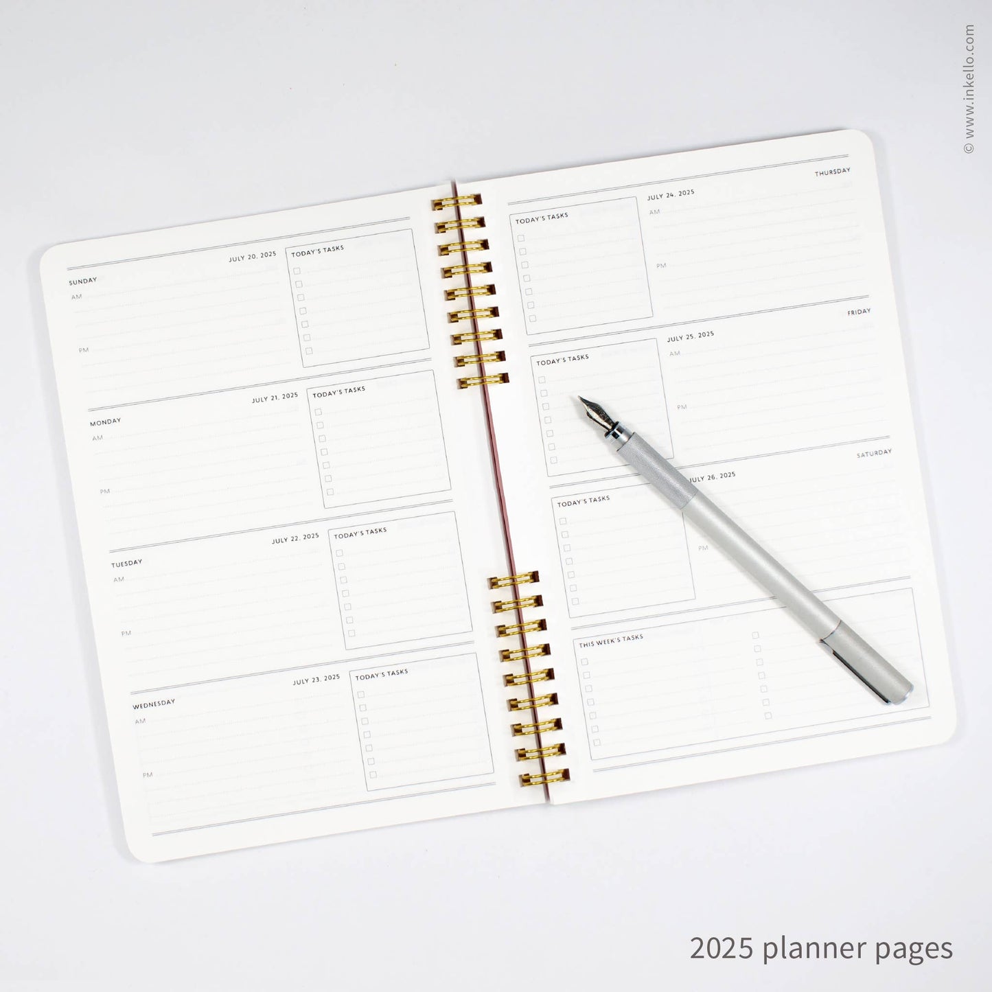 Perpetual weekly planner- Mint