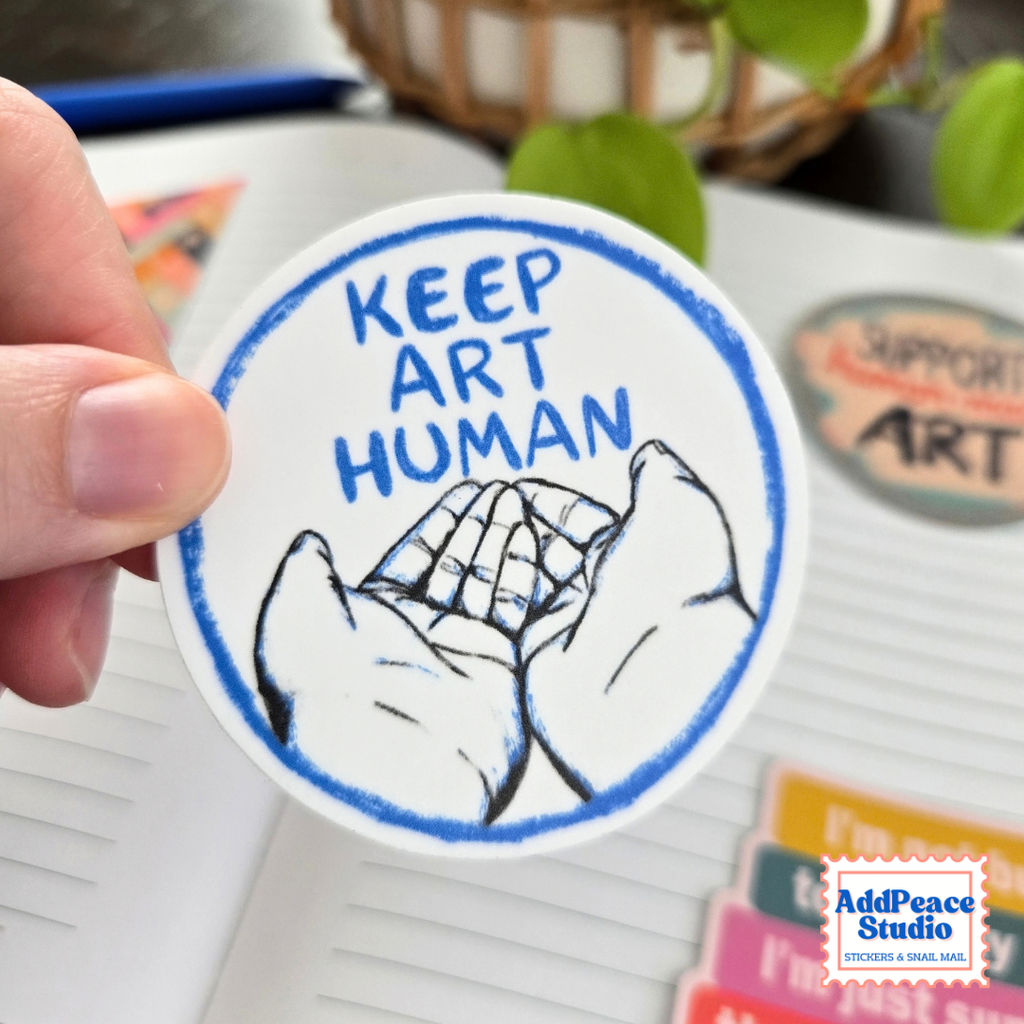 Keep Art Human Sticker