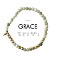 Morse Code Bracelet - Grace - Gold Hematite & Jade
