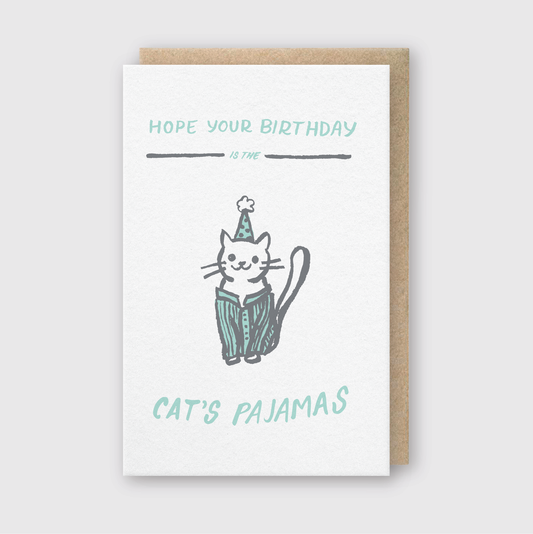 Birthday Cats Pajamas Card