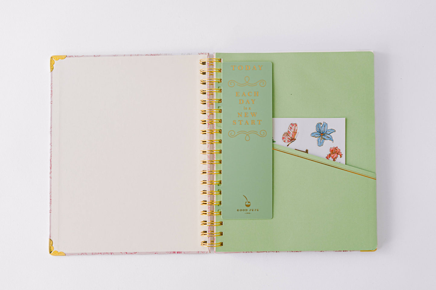2026 Fairy House Toile 17-Month Large Spiral Planner