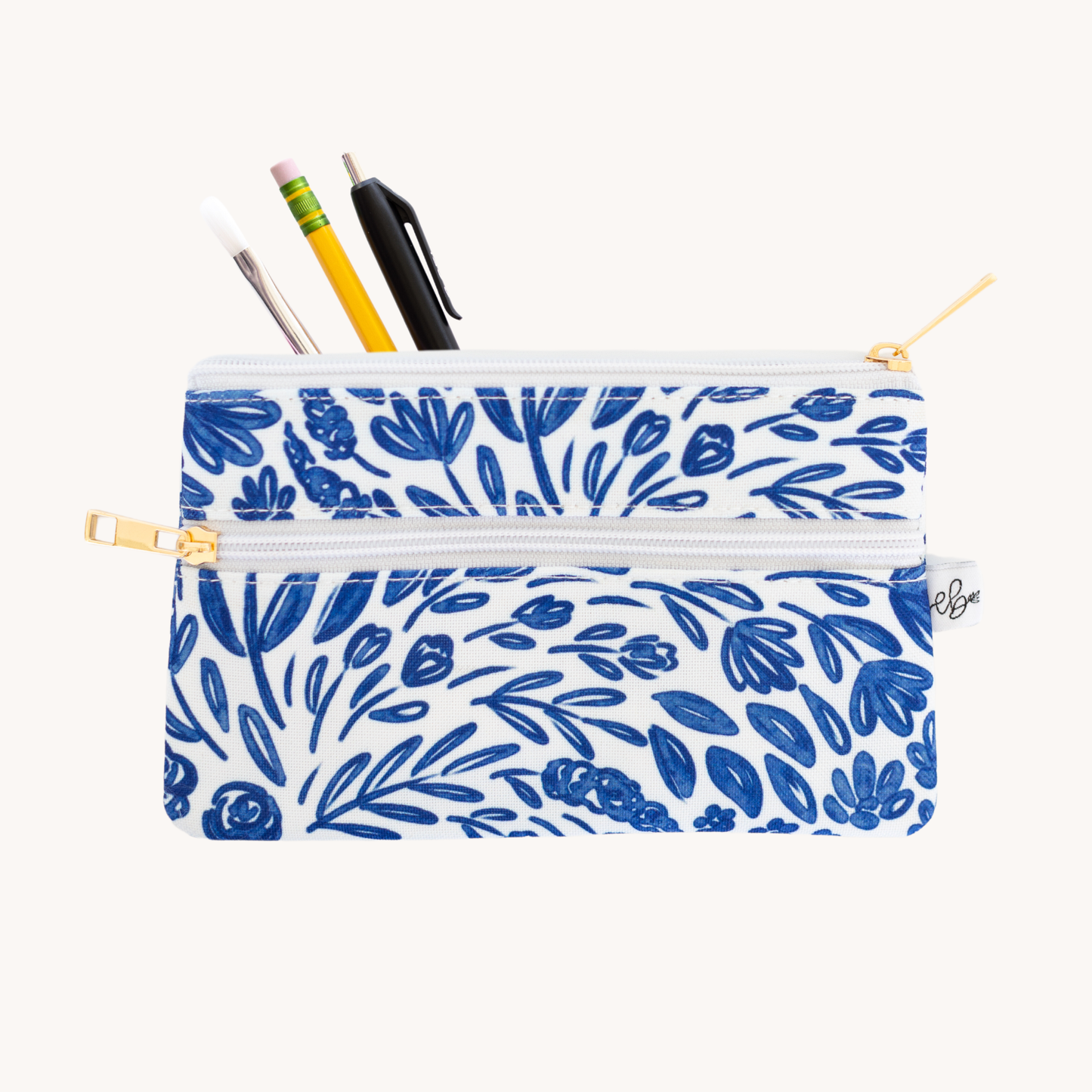 Porcelain Floral Pencil Pouch