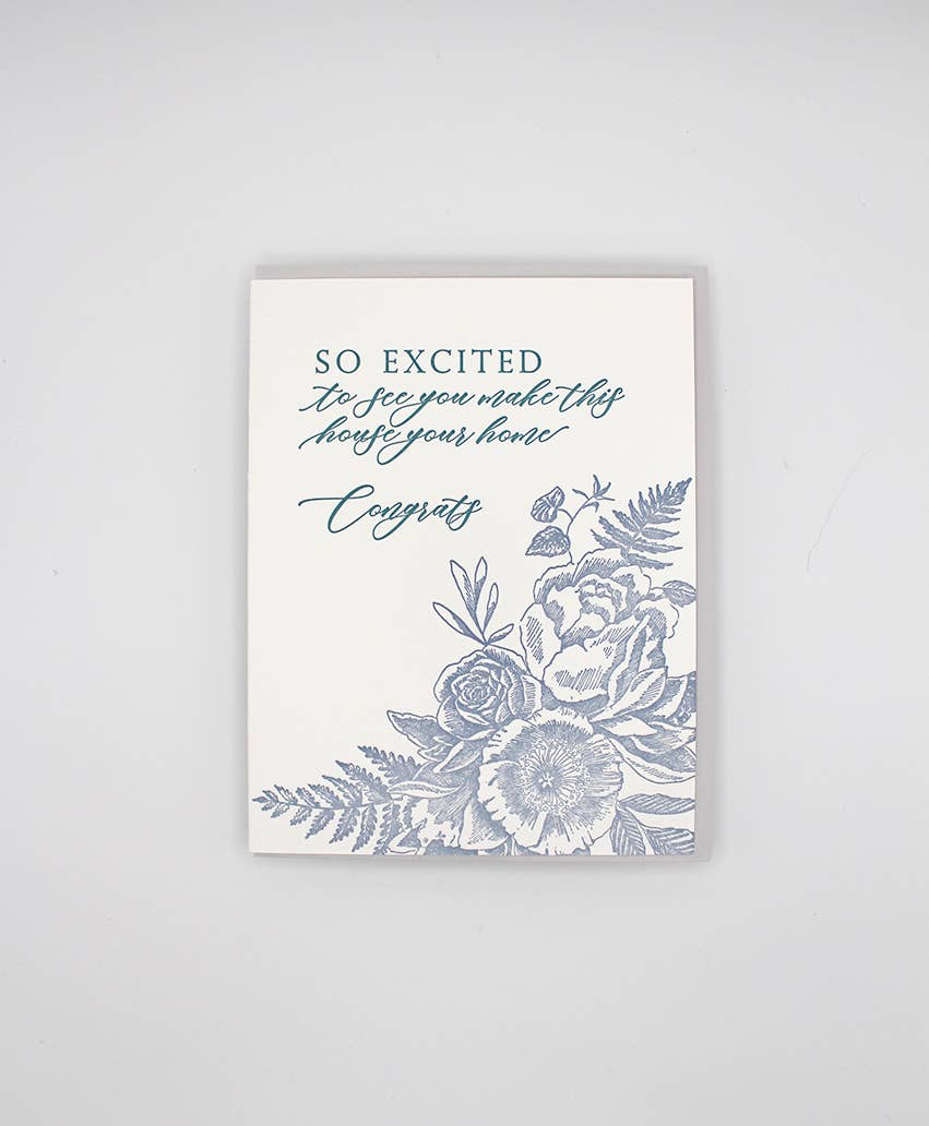 New Home Letterpress Greeting Card