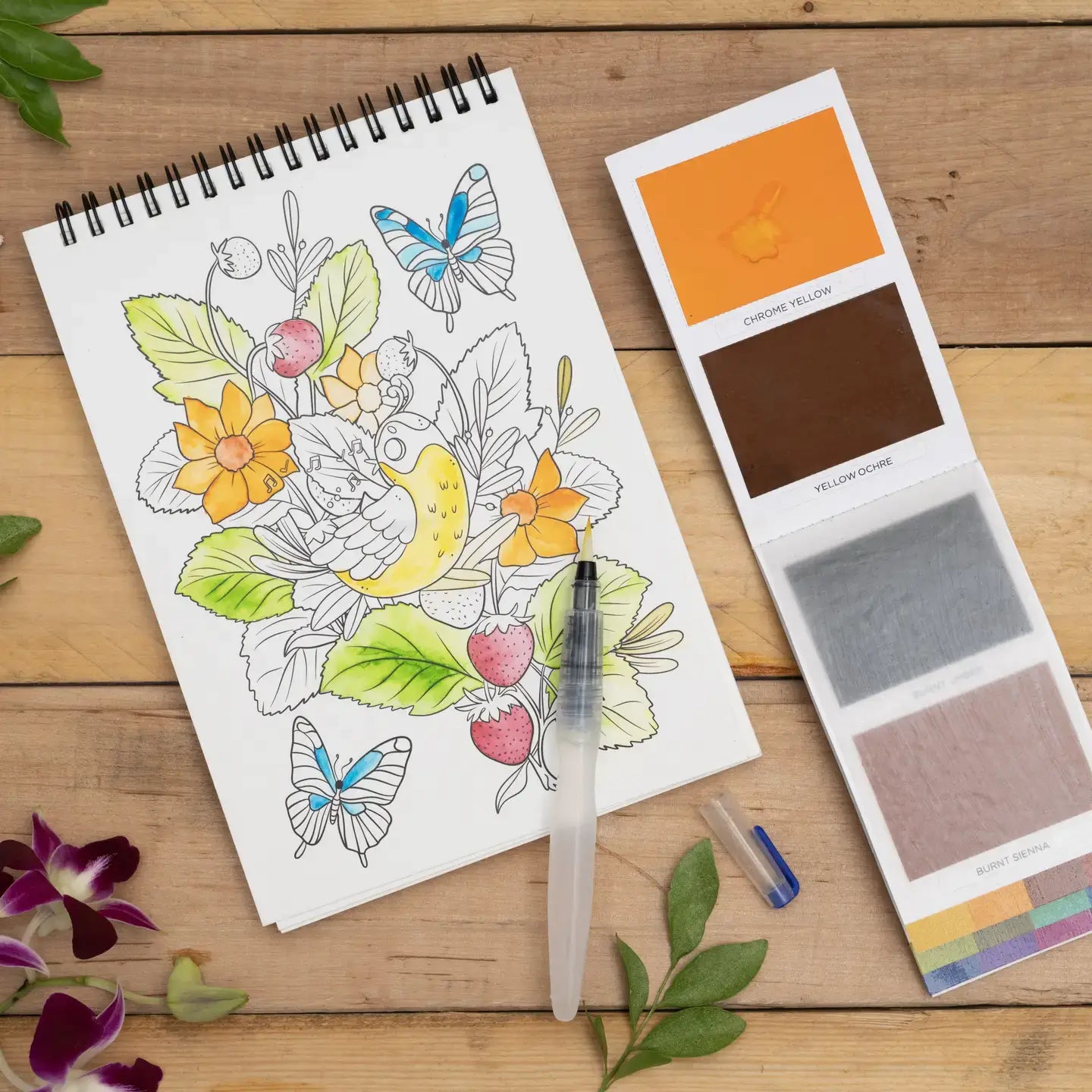 Floral Adult Coloring Book  -  A5 (Casepack of 5)