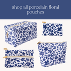 Porcelain Floral Carry-All Pouch