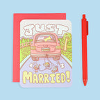 Just Married Cats Card