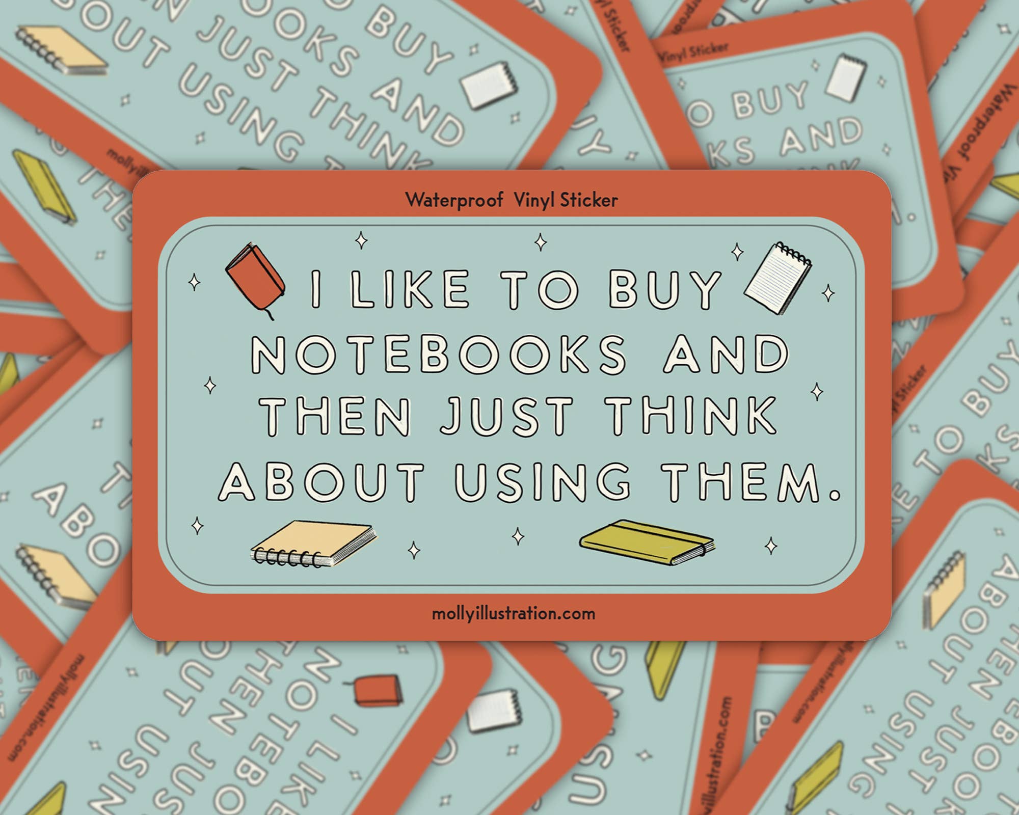 I Like to Buy Notebooks Sticker