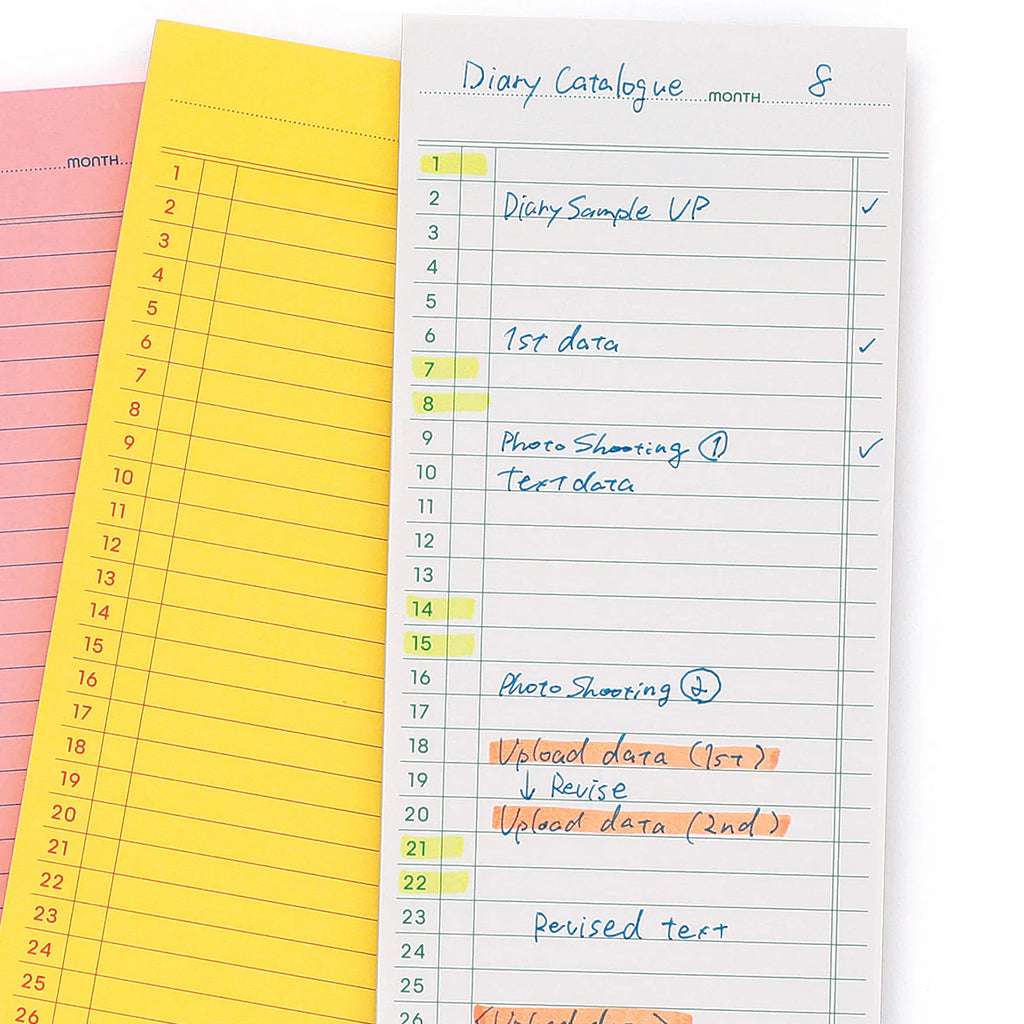 Sticky Memo Pad Monthly Planner