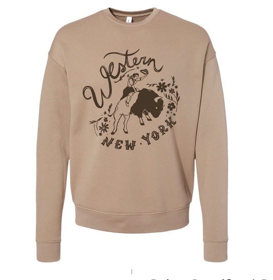 Cream Western New York Crewneck Sweatshirt