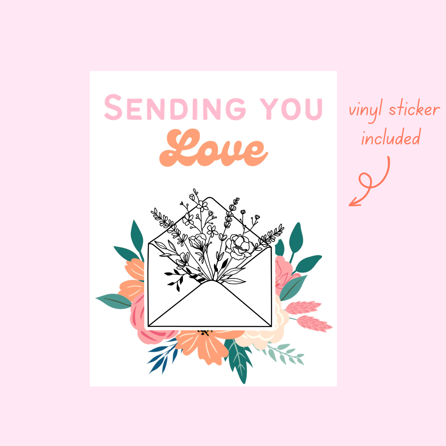 Sending You Love Sticker Card