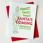 Santa's Elf - Pop Culture Letterpress Christmas Holiday Card