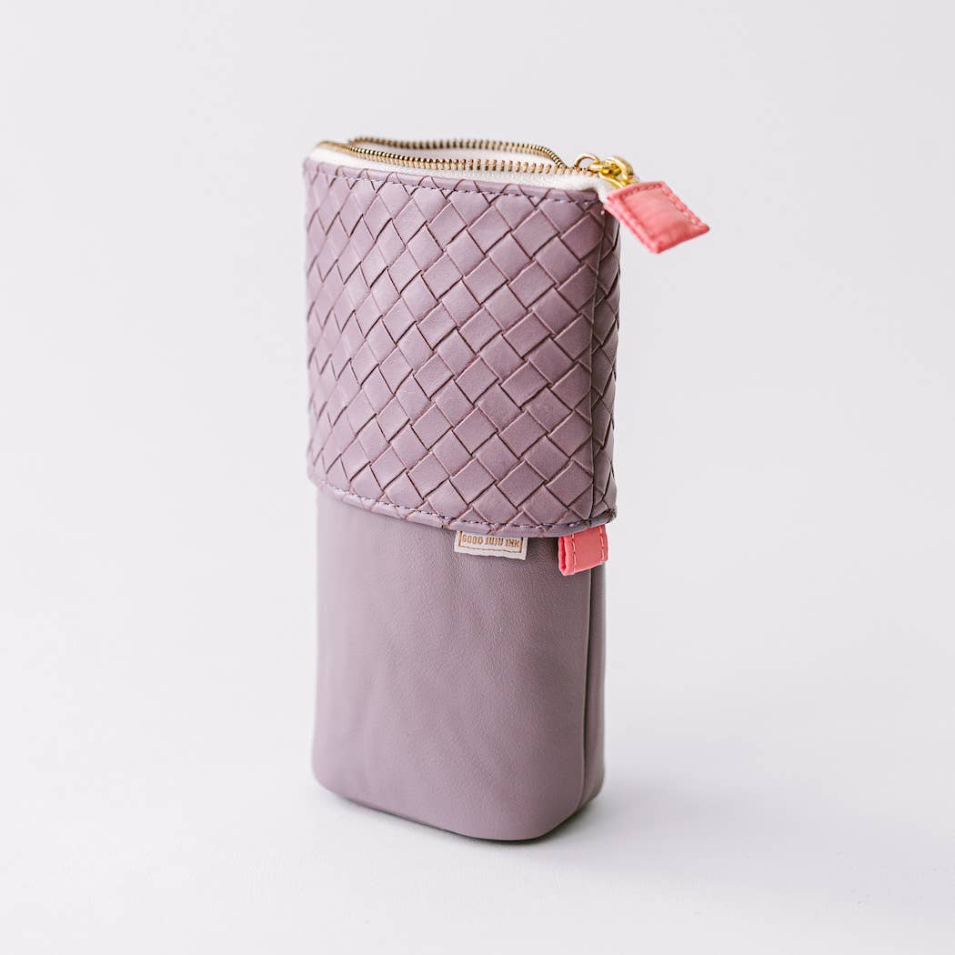 Luxe Standing Pencil Pouch - Lavender