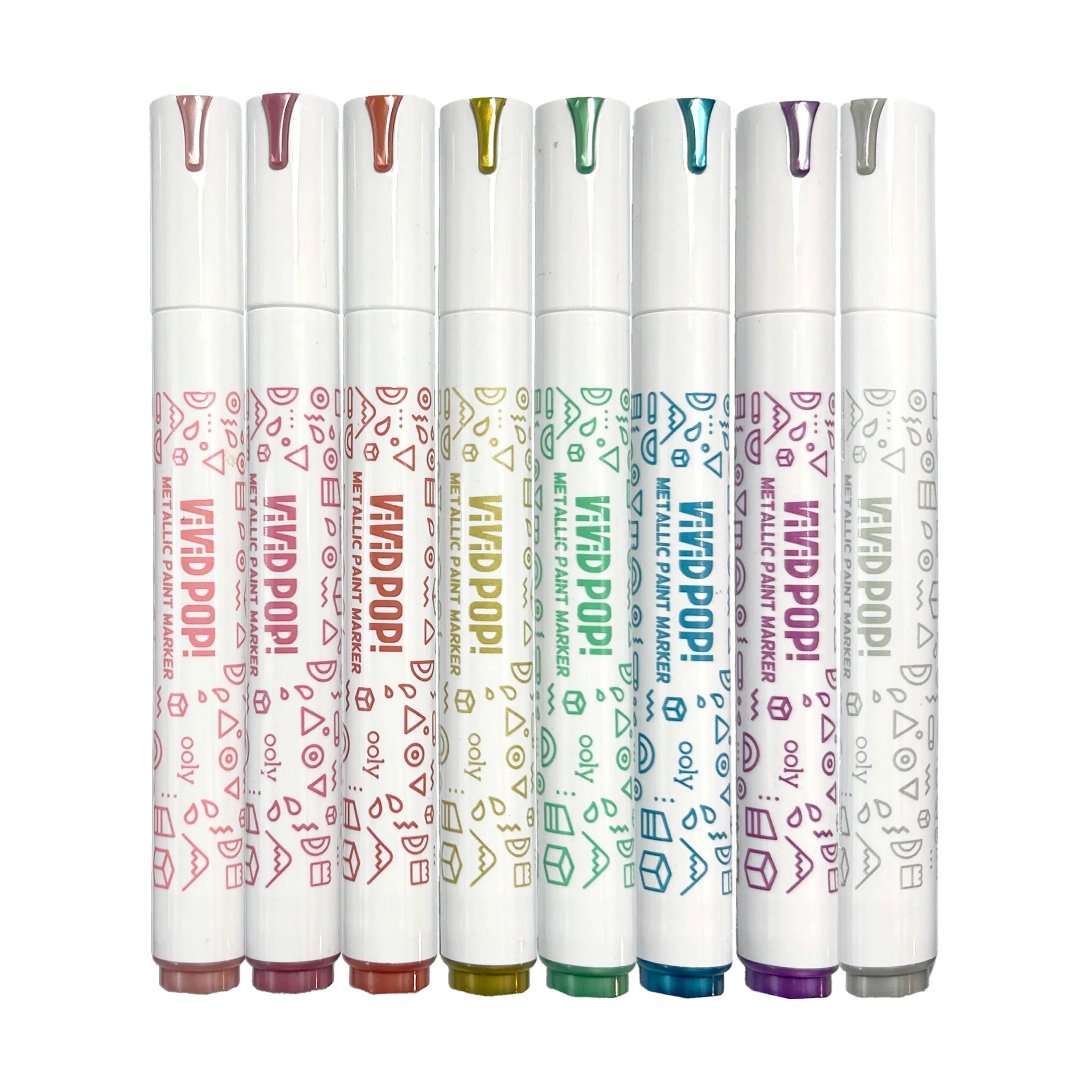 Vivid Pop! Water-Based Paint Markers: Metallic