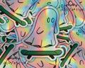 Skateboarding Holographic Ghost Sticker