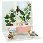 Cat Spa Day Mini Pop-up Card