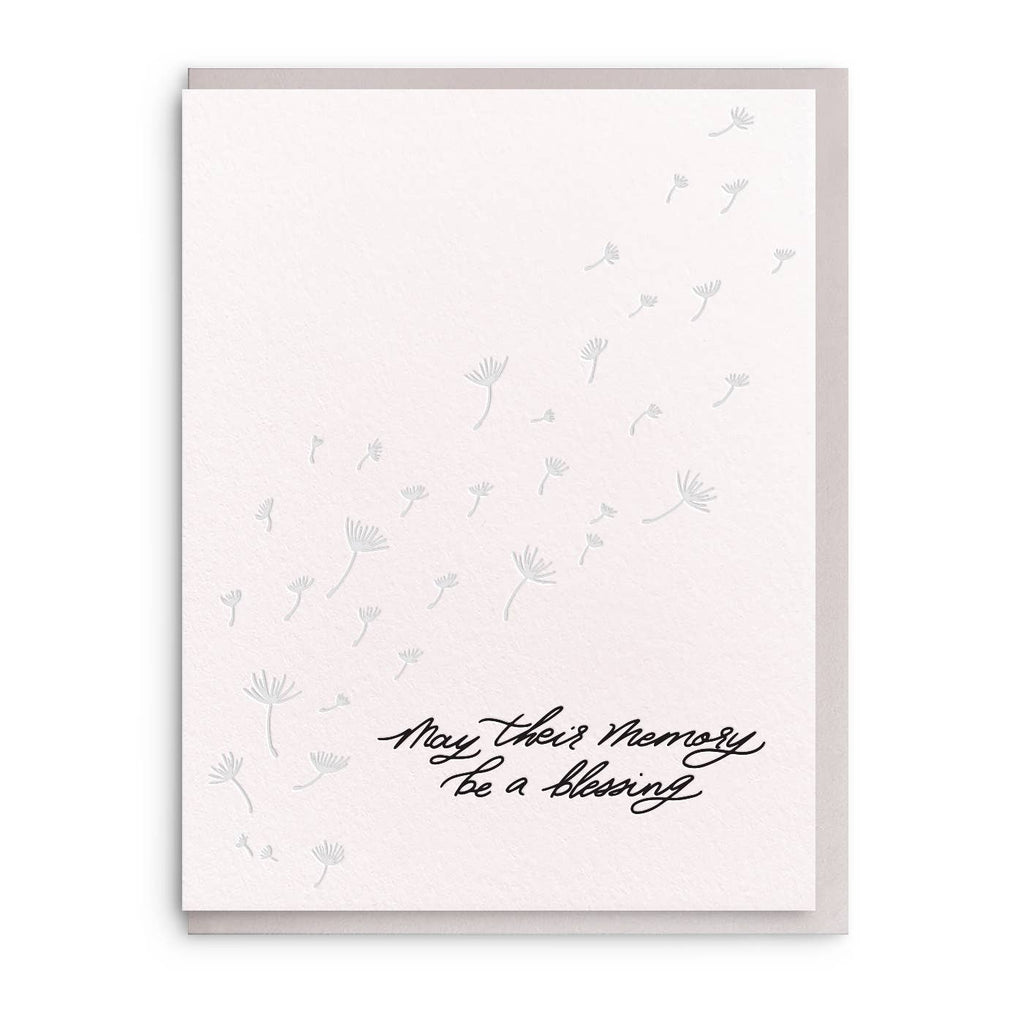 Blessing Letterpress Sympathy Card
