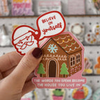 Believe In Yourself Santa Vinyl Sticker