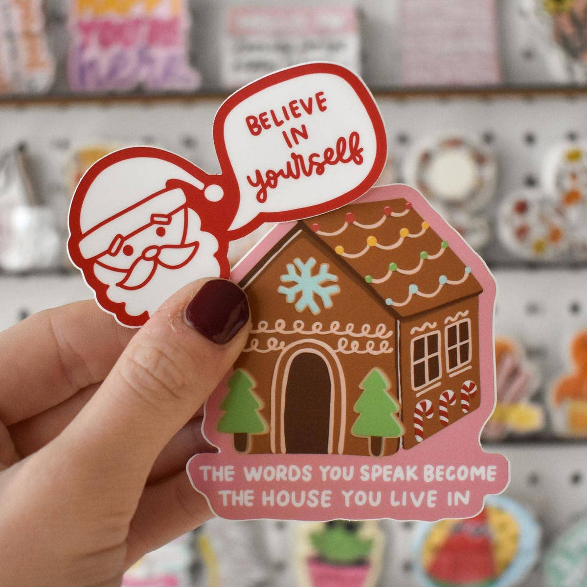 Believe In Yourself Santa Vinyl Sticker