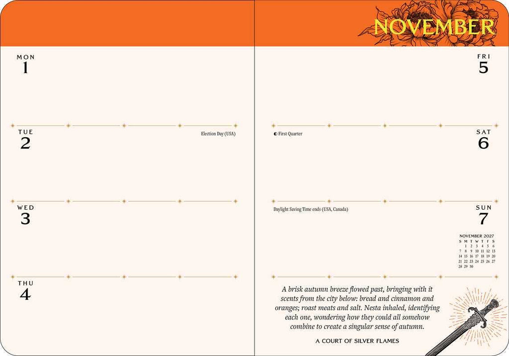 Court of Thorns and Roses 2027 Monthly/Weekly Planner Calendar by Sarah J.  Maas