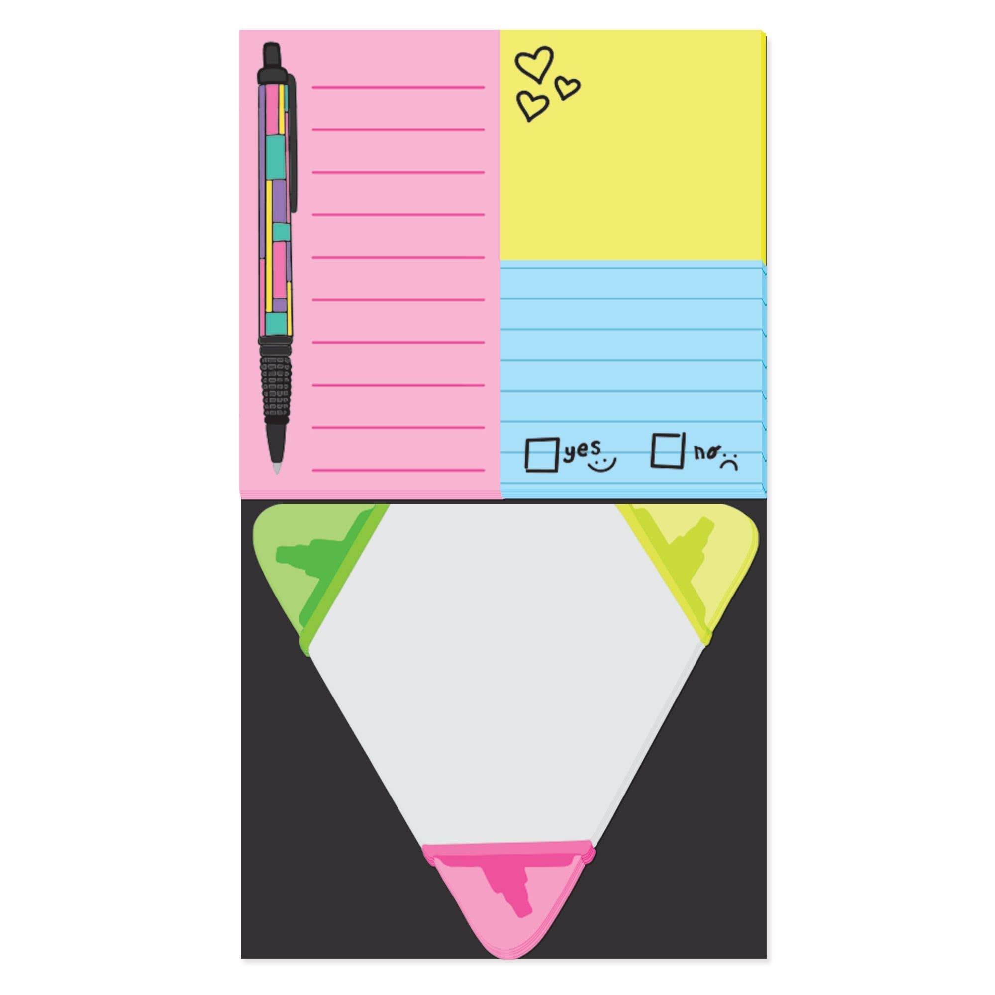 Fluorescent Flair Memo Pad Set
