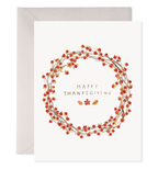 Autumn Berry Wreath Thanksgiving Card