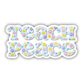 Teach Peace Light Blue Sticker