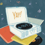 Record Player Pop‑Up Birthday Card