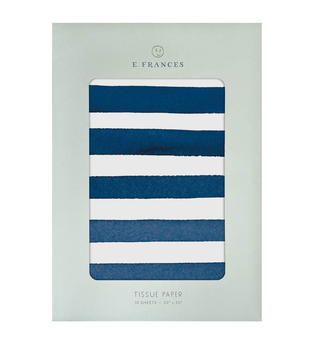 Navy Stripe Gift Tissue Paper, 10 Sheets