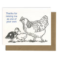 Thank you for raising me as one of your own Letterpress Card