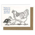 Thank you for raising me as one of your own Letterpress Card