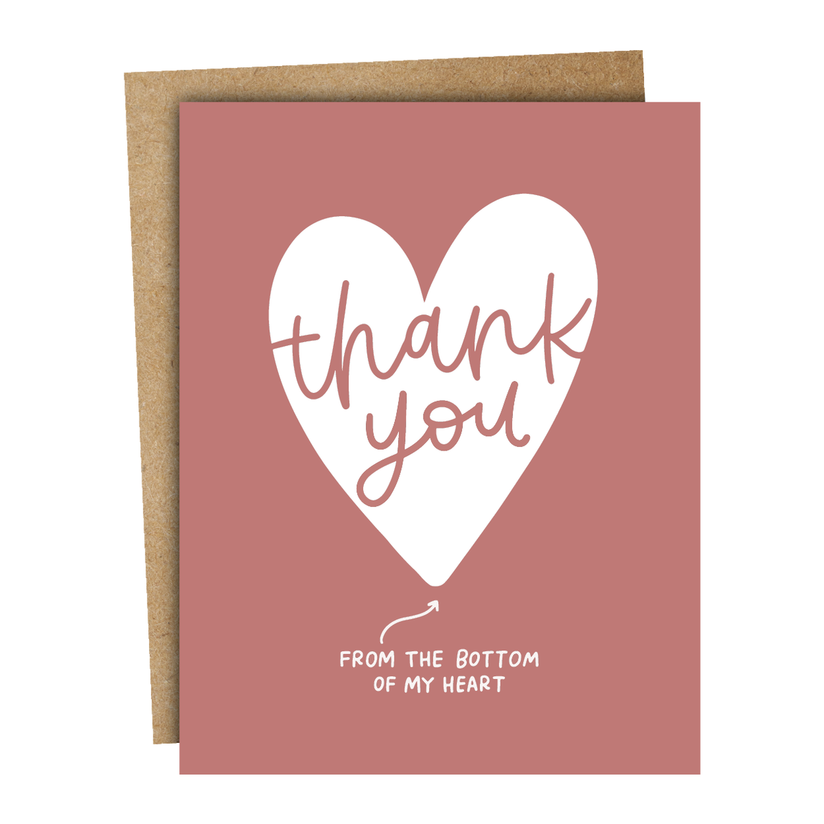 From the Bottom of My Heart Card | A2, Blank Inside