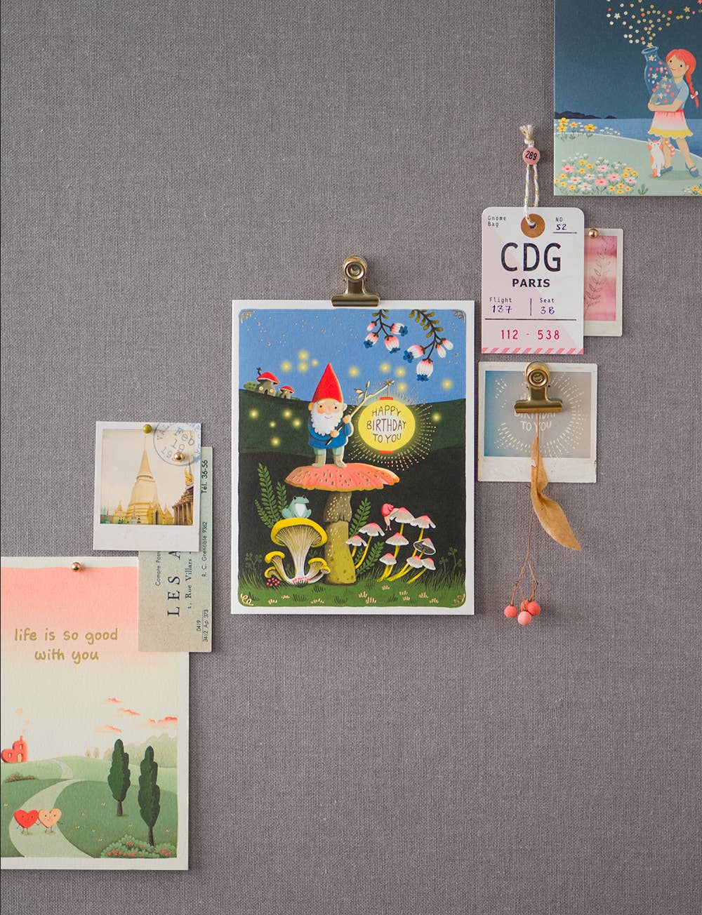 Walking Hearts Greeting Card