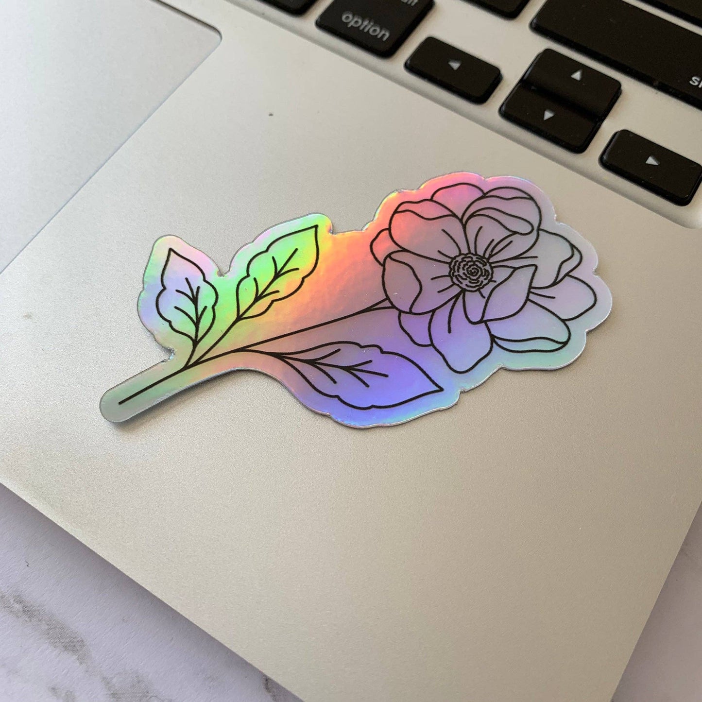 Holographic Anemone Sticker, 3x1.5in