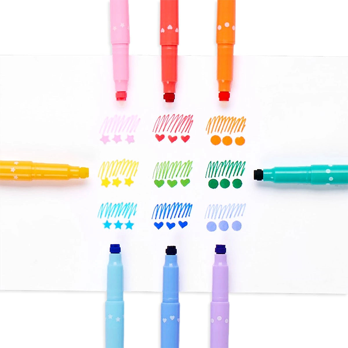 Confetti Stamp Double-Ended Markers