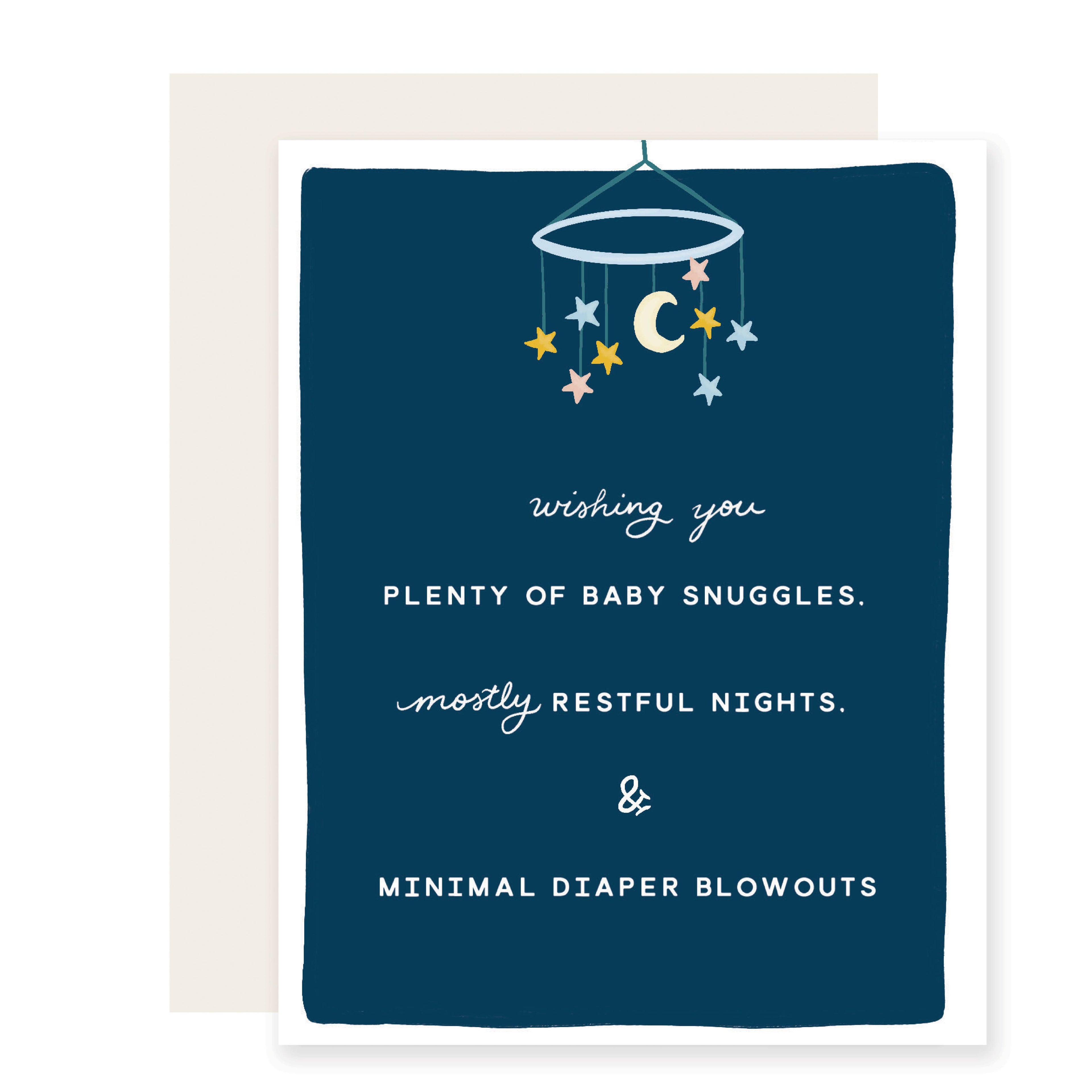 Mostly Restful Welcome Baby Card