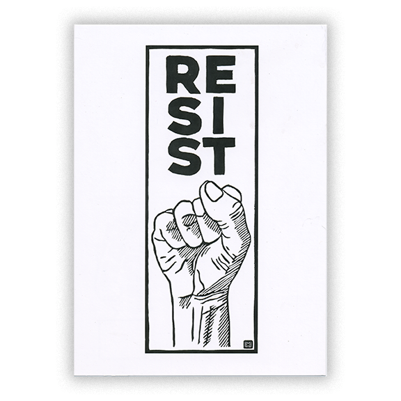 RESIST POSTCARD