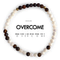 Morse Code Bracelet - Overcome - Tigers Eye & Mother of Pearl