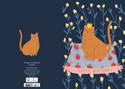 Royal Kitty Birthday Card