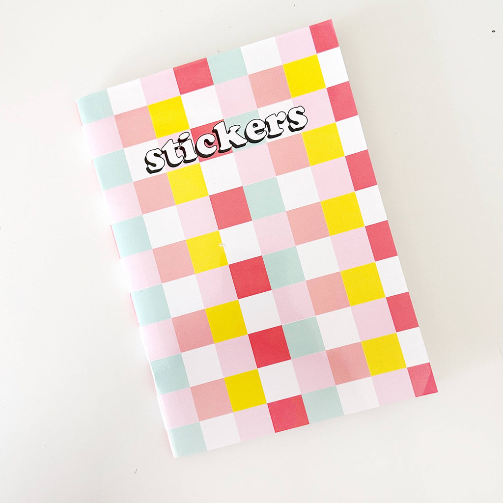 Colorful Checks Sticker Book