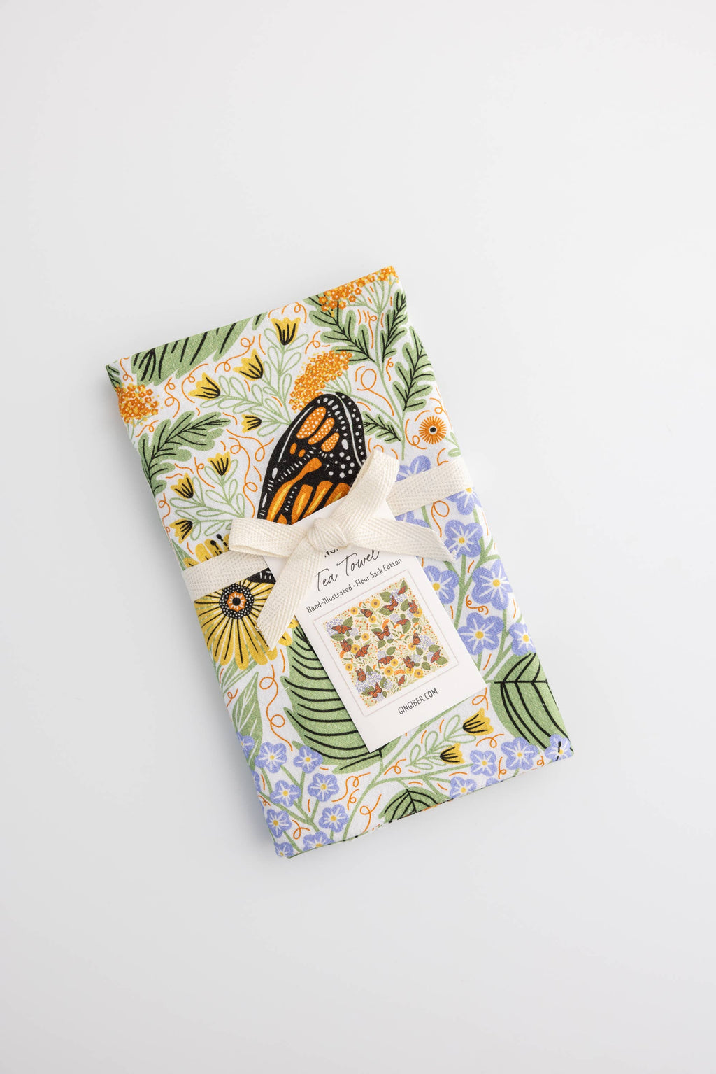 Monarch Garden Tea Towel – Butterflies, Floral