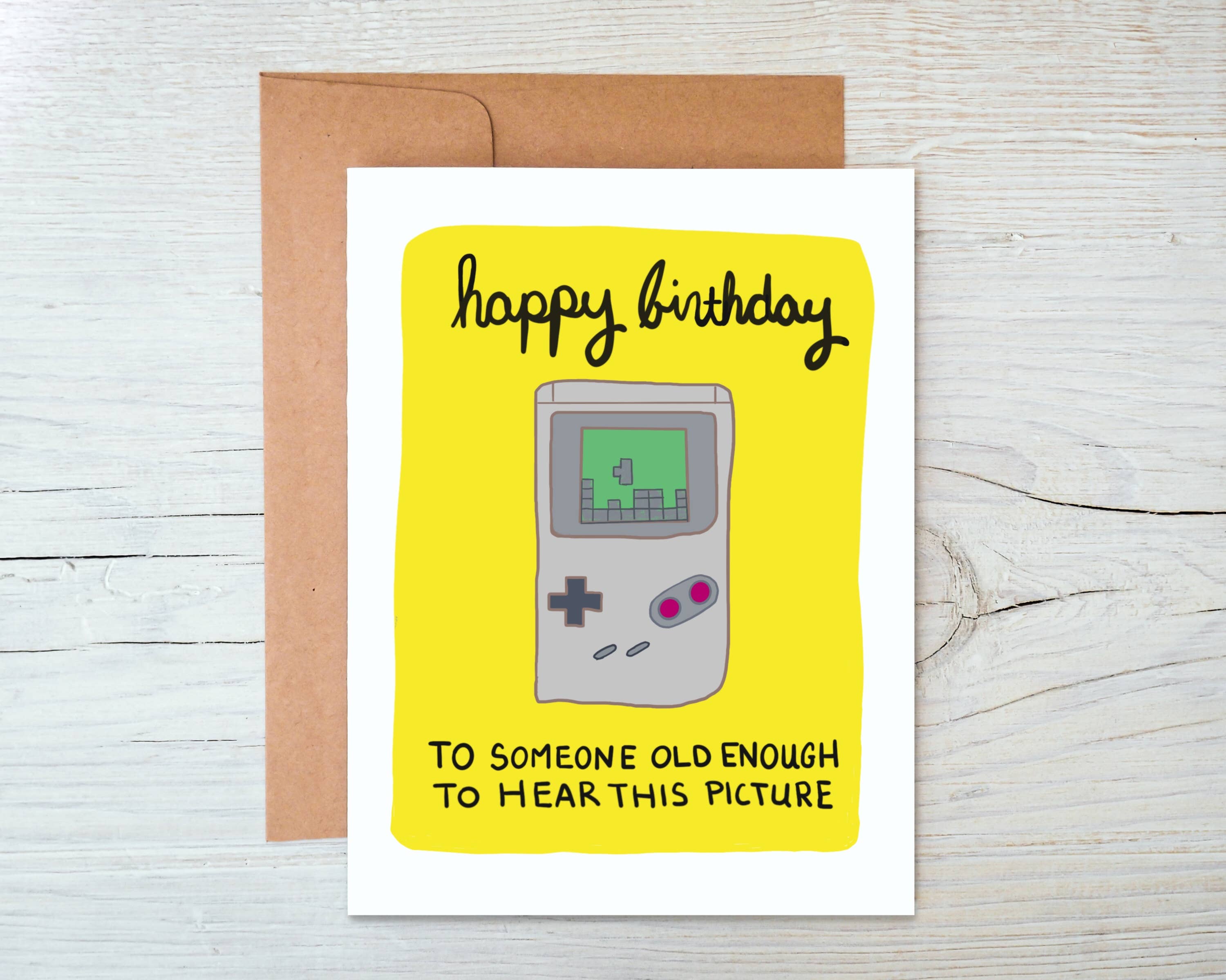 Gameboy Tetris Birthday Card