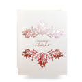 Rosegold Botanical Many Thanks Card